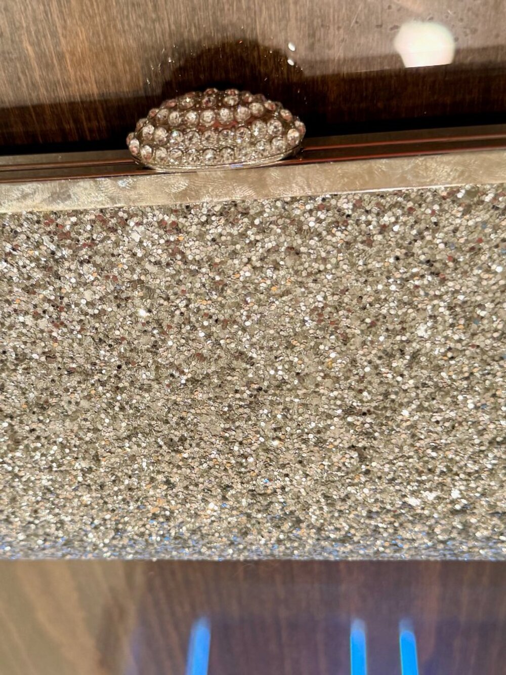 Silver evening bag
